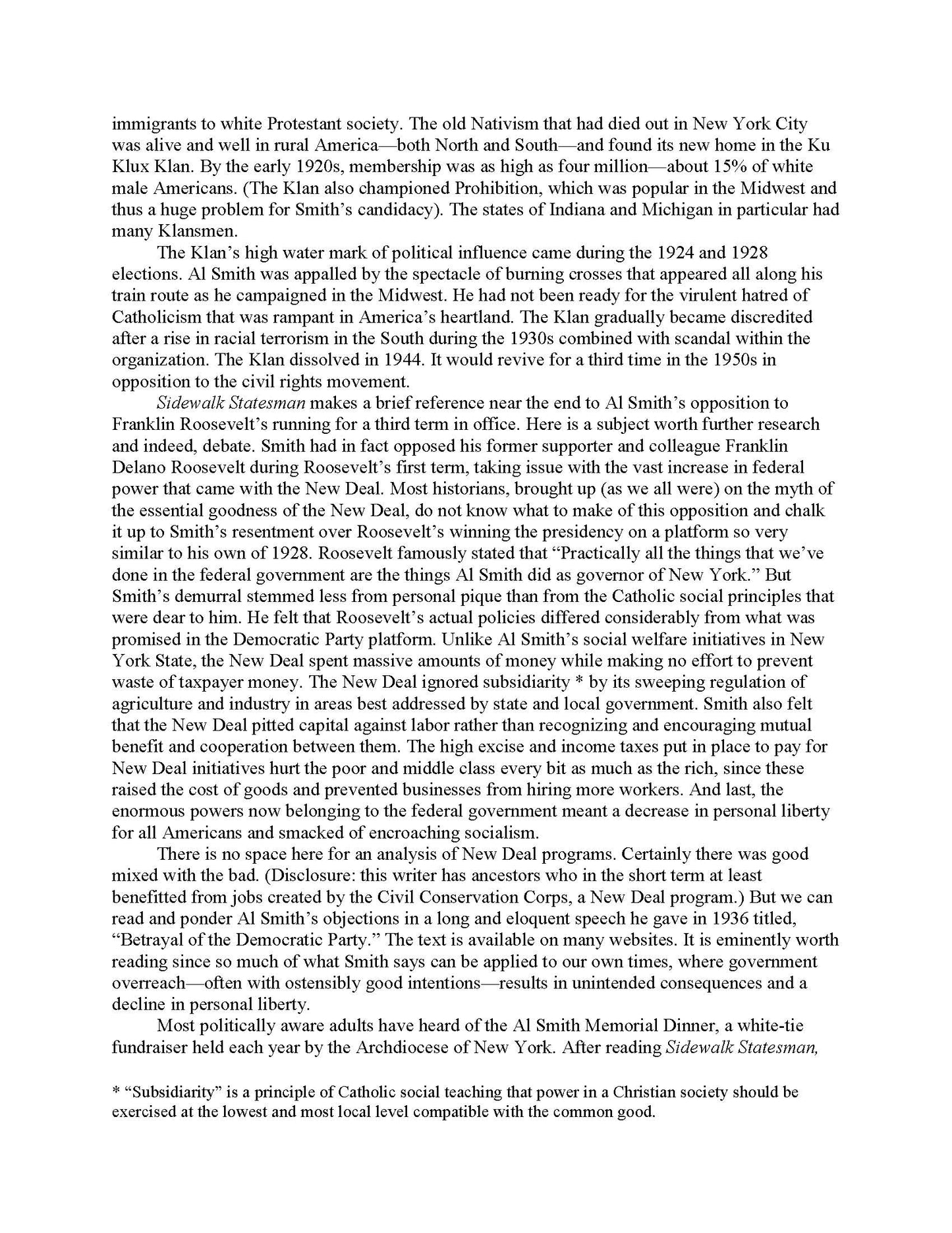 Alfred E. Smith: Sidewalk Statesman (e-Book only)