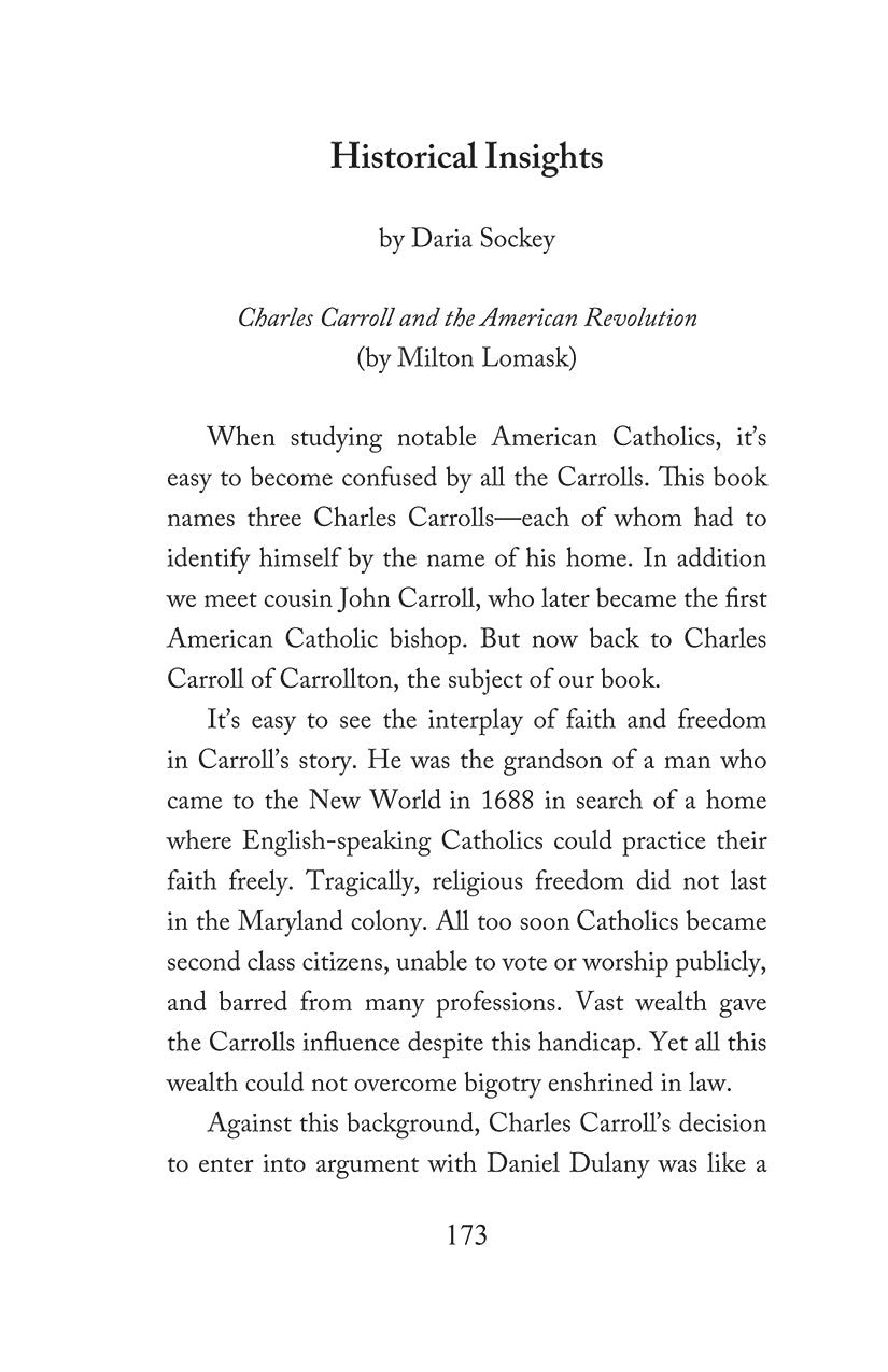 Charles Carroll and the American Revolution
