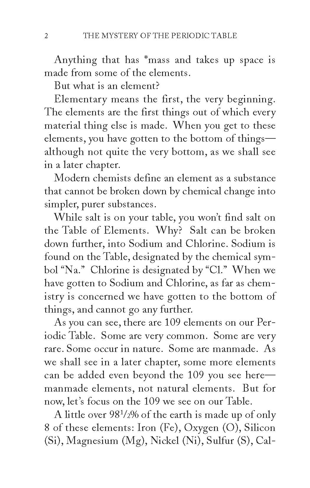 The Mystery of the Periodic Table