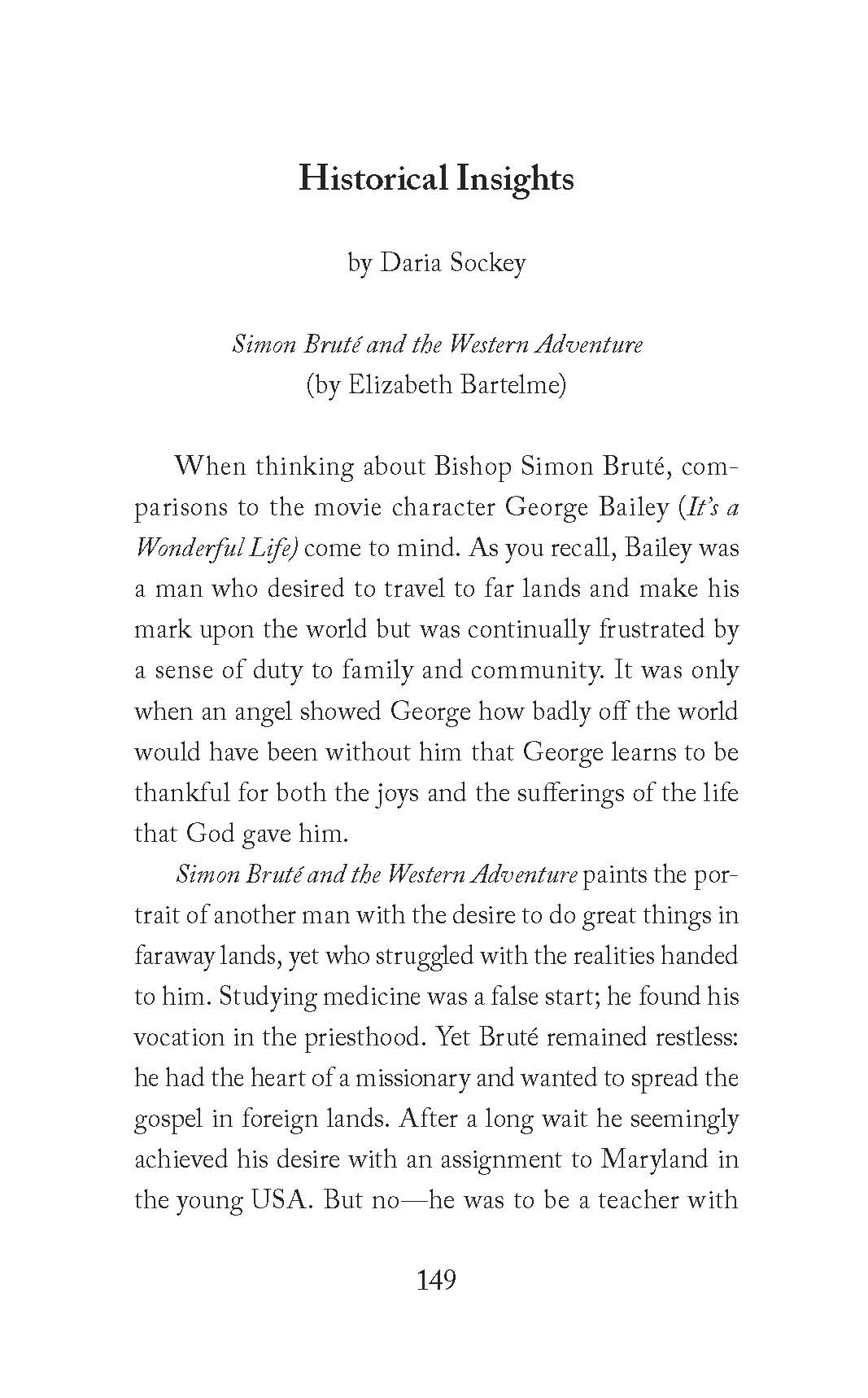 Simon Bruté and the Western Adventure